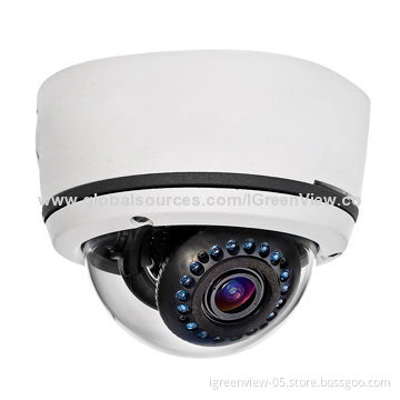 Vandalproof dome camera, with 2.8-12mm lens, 650TVL high resolution, 3-axis Bracket, 20M IR distance